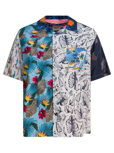 Gallery Dept. Patchwork Short-sleeve Shirt With Tropical Prints In Multi