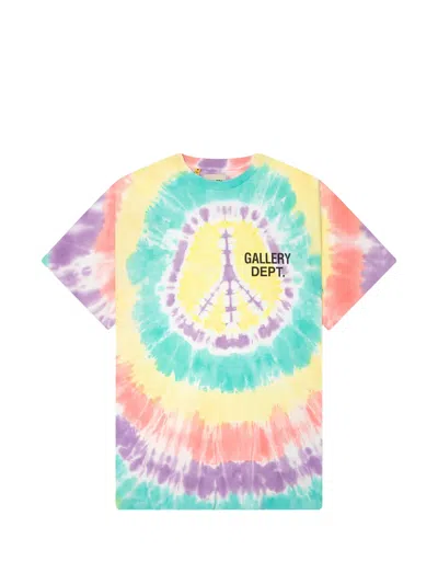 Gallery Dept. Peace Motif Tie Dye Crew Neck T Shirt In Animal Print