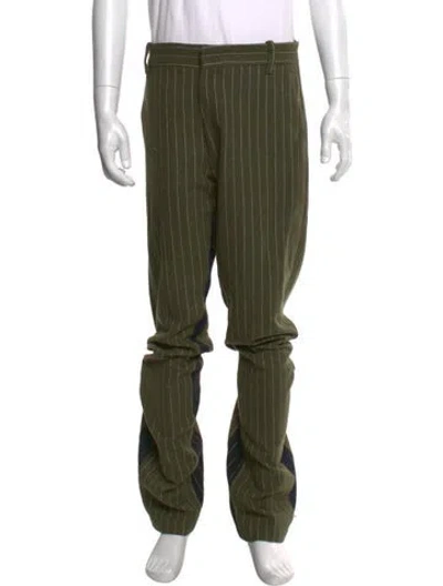 Pre-owned Gallery Dept. Pinstripe Carpenter Joggers In Green