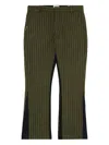 Gallery Dept. Pinstripe Flared Trousers In Green