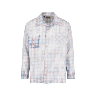 Gallery Dept. Plaid Camp-collar Shirt In Gray