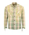 Gallery Dept. Mens Light Green Marley Plaid-print Cotton Flannel Shirt In Multi