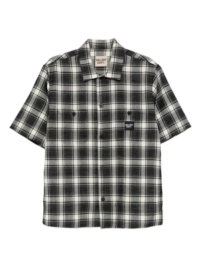 Gallery Dept. Playground Short-sleeve Plaid Shirt In Black