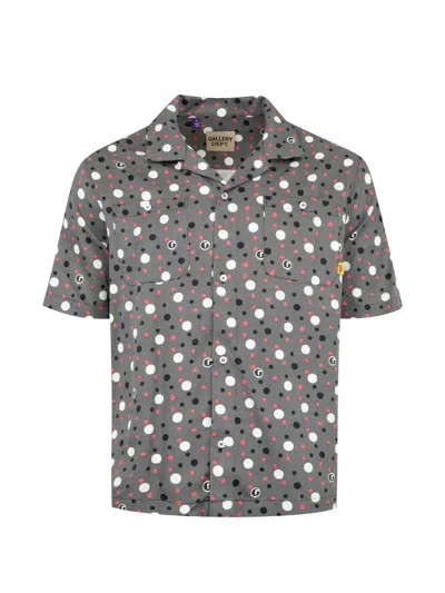 Gallery Dept. Polka-dot Short-sleeve Shirt In Gray