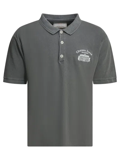 Gallery Dept. Preamo Polo Shirt Buttoned Ribbed Collar In Gray