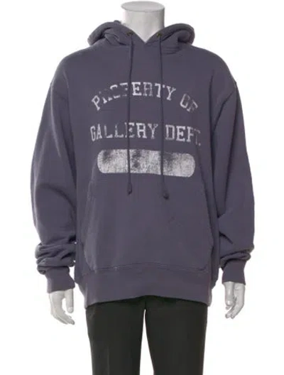 Pre-owned Gallery Dept. Property Of Gallery Dept Graphic Print Hoodie In Blue