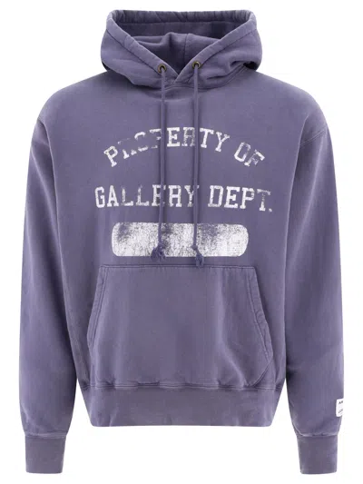 Gallery Dept. Property-print Cotton Hoodie In Blue
