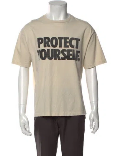 Pre-owned Gallery Dept. Protect Yourself Art That Kills Graphic Print T-shirt In Neutral