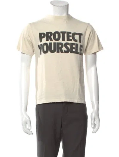 Pre-owned Gallery Dept. 'protect Yourself' Graphic Print T-shirt In Neutral