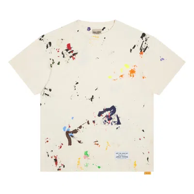 Pre-owned Gallery Dept. Rag Appliqued Tee 'washed Cream' | Men's Size L In White
