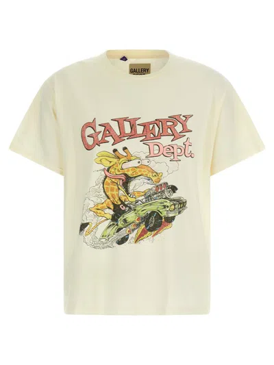 Gallery Dept. Rally Logo Crew Neck Short Sleeves T-shirt In Yellow