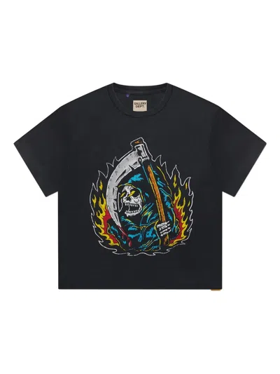 Gallery Dept. Reaper Graphic-print Cotton T-shirt In Black