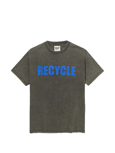 Gallery Dept. Recycle Graphic-print Distressed T-shirt In Gray