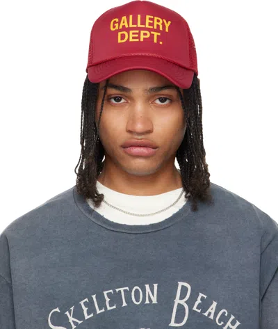 GALLERY DEPT. RED GD LOGO TRUCKER CAP