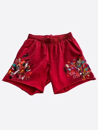 Pre-owned Gallery Dept. Red Paint Splatter Insomnia Shorts