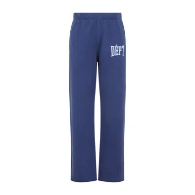 Gallery Dept. Relaxed-fit Blue Trousers With Bold Side Graphic