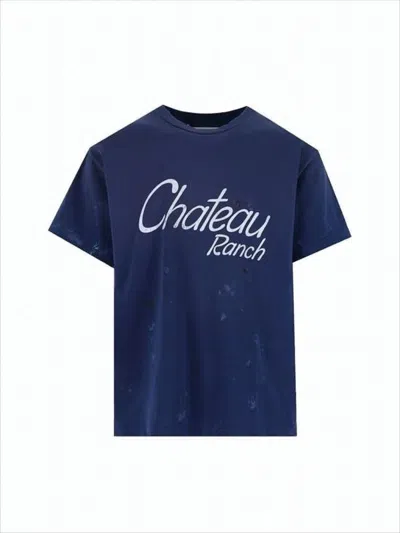 Gallery Dept. Relaxed Fit Short-sleeve Navy T-shirt With Vintage Graphic In Blue