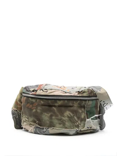 Gallery Dept. Retouche Patchwork Zip Messenger Bag In Green