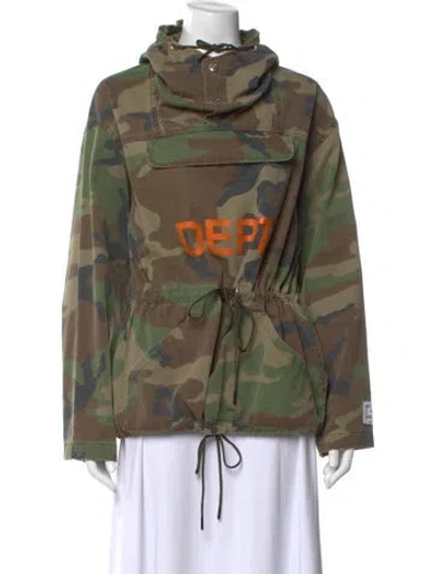 Pre-owned Gallery Dept. Riley Anorak Camouflage Print In Green
