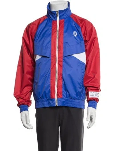 Pre-owned Gallery Dept. Ripstop Jude Colorblock Pattern Jacket W/ Tags In Blue/red