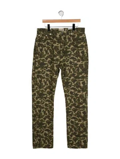 Pre-owned Gallery Dept. Road Camo 5001 Skinny Jeans Straight Leg Pants In Green