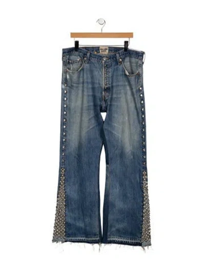 Pre-owned Gallery Dept. Rodman Flare Straight-leg Jeans In Blue