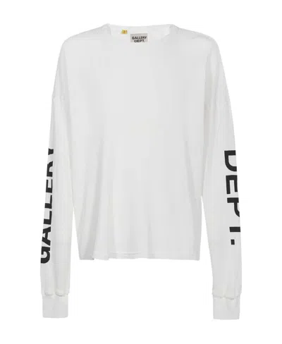 Gallery Dept. Round Collar Long Sleeve Sweater In White