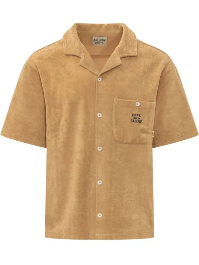 Gallery Dept. Shirt With Neck Applique And Pocket - Ss26 In Brown