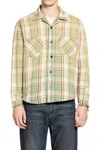 Gallery Dept. Mens Light Green Marley Plaid-print Cotton Flannel Shirt In Neutral
