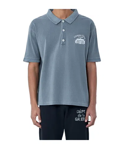 Gallery Dept. Short Sleeved Polo Shirt In Blue