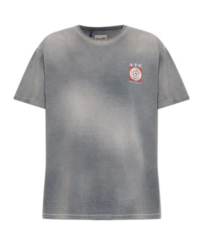Gallery Dept. 40-year Printed Distressed Cotton-jersey T-shirt In Gray