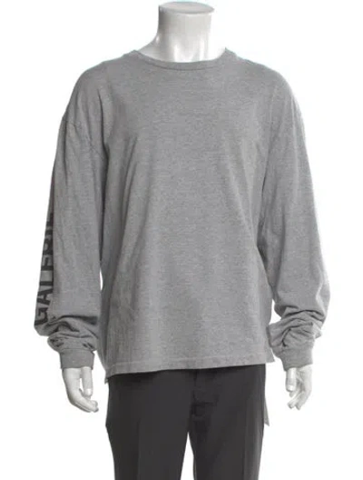 Pre-owned Gallery Dept. Signature Logo Crew Neck T-shirt In Gray