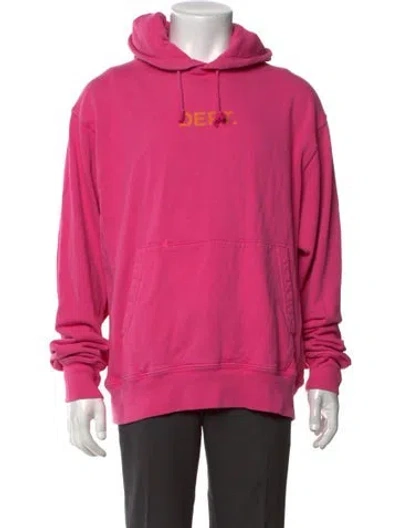 Pre-owned Gallery Dept. Signature Logo Graphic Print Hoodie In Pink