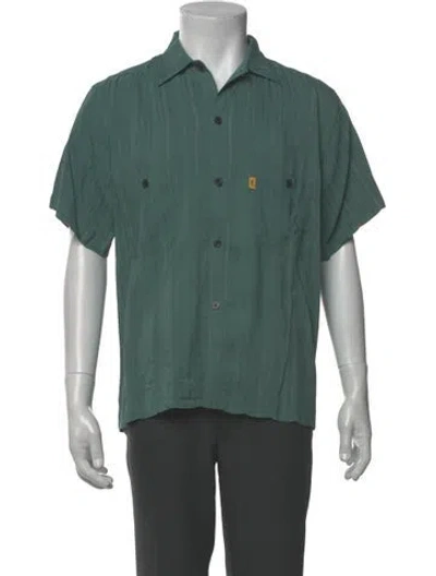 Pre-owned Gallery Dept. Signature Logo Short Sleeve Shirt In Green