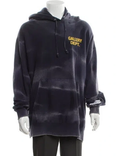 Pre-owned Gallery Dept. Signature Logo Tie-dye Print Hoodie In Blue
