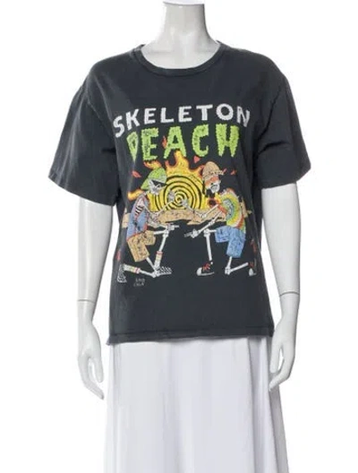 Pre-owned Gallery Dept. Skeleton Beach Graphic Print T-shirt In Blue