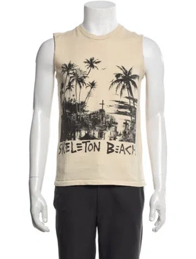 Pre-owned Gallery Dept. Skeleton Beach Graphic Print T-shirt In Neutrals