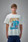 Gallery Dept. Skeleton Beach Surf Glittered Printed Cotton-jersey T-shirt In White