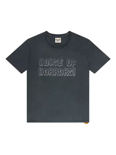 Gallery Dept. Horrors Glittered Printed Cotton-jersey T-shirt In Gray