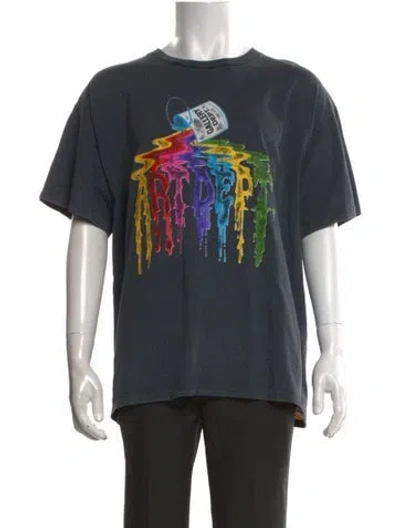Pre-owned Gallery Dept. Spill Graphic Print T-shirt In Grey