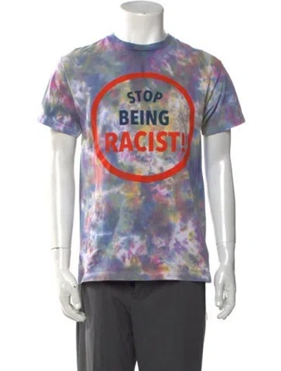 Pre-owned Gallery Dept. Stop Being Racist Tie-dye Print T-shirt In Purple