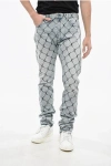 Gallery Dept. Straight Leg Jeans With Net-effect Print In Multi