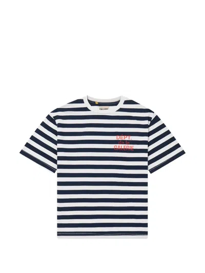 Gallery Dept. French Logo-print Striped Cotton-jersey T-shirt In Black