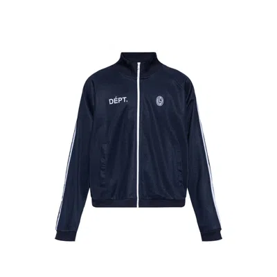 Gallery Dept. Striped Sleeves Zip Jacket In Blue