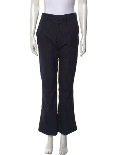 Pre-owned Gallery Dept. Striped Wide Leg Pants In Black