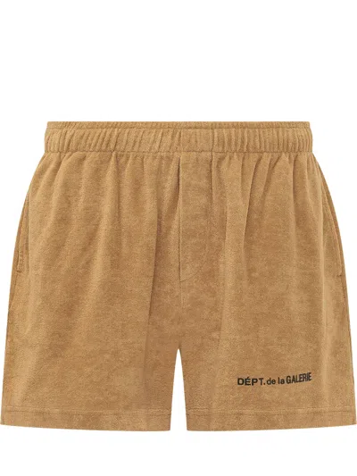 Gallery Dept. Stylish Mini Shorts With Unique Logo Design In Brown