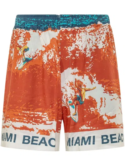 Gallery Dept. Surf Mini Shorts In Red/white/blue