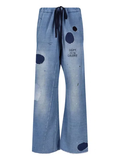 Gallery Dept. Sweatpants Logo In Blue