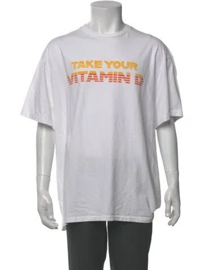 Pre-owned Gallery Dept. Take Your Vitamin D Graphic Print T-shirt W/ Tags In Grey/white