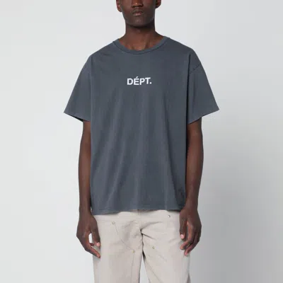 Gallery Dept. Black Team Dept Vintage Effect T Shirt In Gray